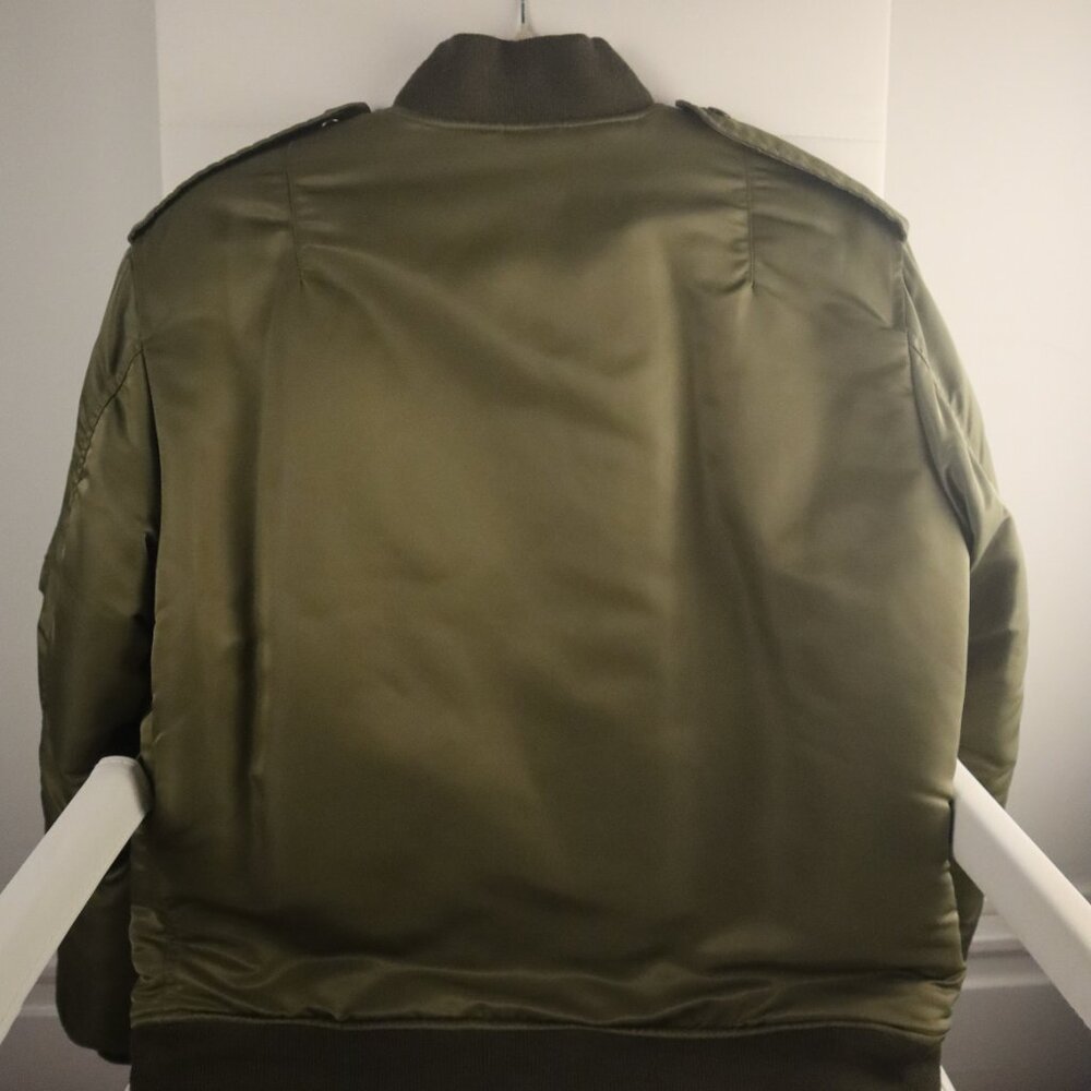 Saint Laurent Green Padded Bomber Jacket - Picture 3 of 6
